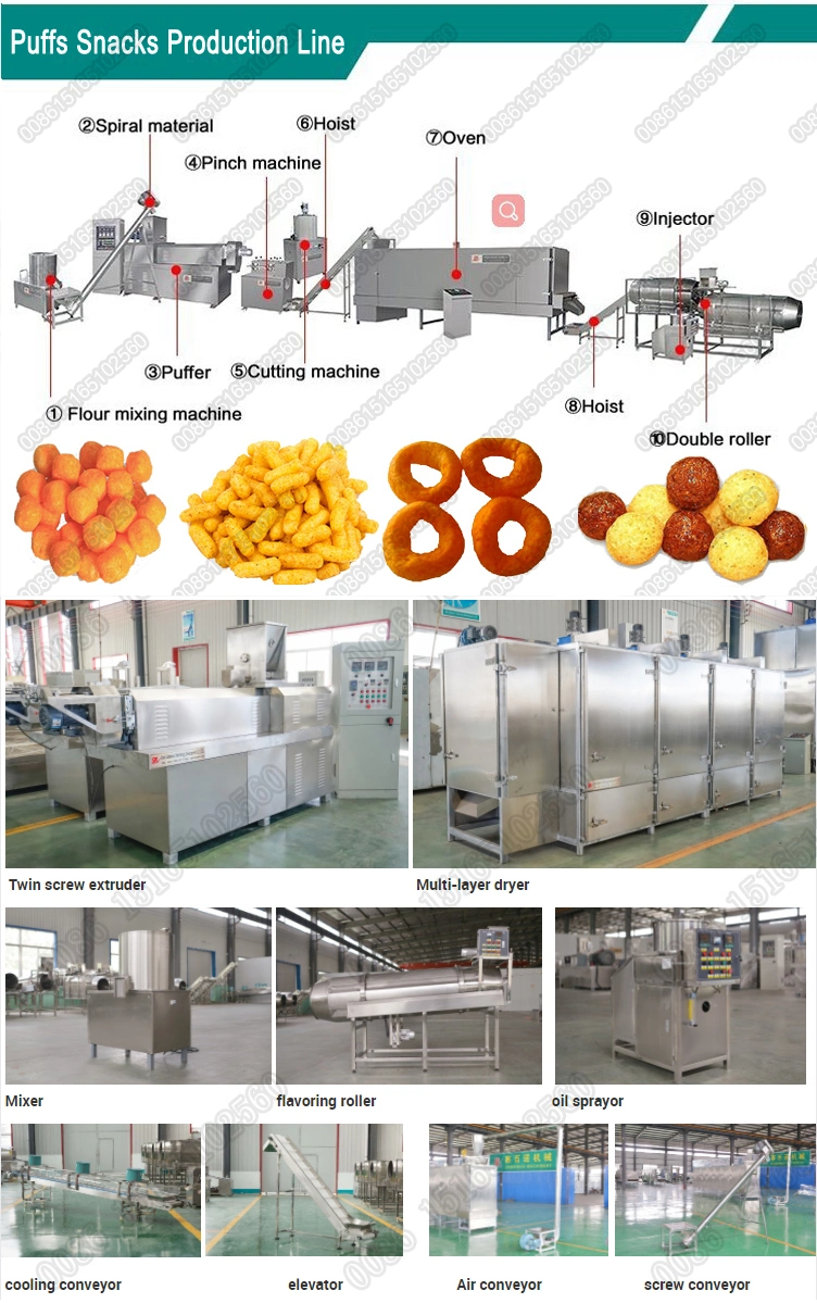 High Quality Industrial Corn Puff Cheetos Kurkure Snack Food Machine Processing Line