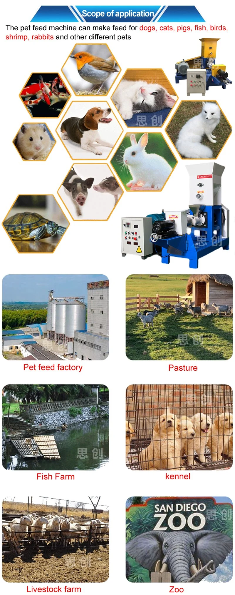 Cat Fish Dog Food Extruder Machine Pet Feed Pellet Making Machine