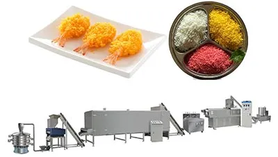 Linha de processamento de migalhas de pão totalmente automática em nova condição