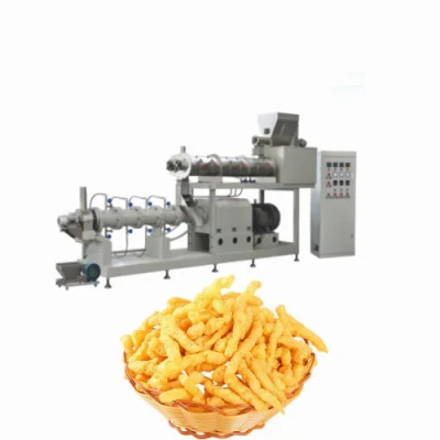 Linha de produção automática de 6 salgadinhos para fritura/salgadinhos fritos Pellet Máquina de fazer chips de salgadinhos fritos