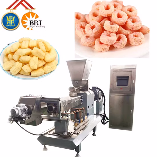 Jinan Sunward Machinery Puffed Caju Snacks Food Pellet Machine Linhas de processamento de bolas de queijo