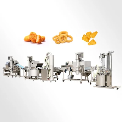 Máquina de fazer comida industrial linha de fritura de frango TCA de alta qualidade Máquina de fazer nuggets de frango