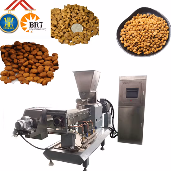 Linha de processamento de extrusão de produção de ração seca para cachorro extrusora inchada extrudada