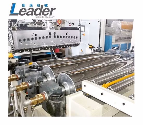 Qingdao Leader Machinery Extrusora de Parafuso Único Nova Tecnologia Plástico Animal de Estimação Corrugado Telha de Telhado PC Extrusora de Animal de Estimação