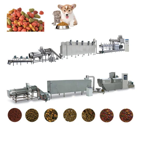 Linha de máquinas para produção de pellets de alimentos para animais de estimação Máquinas de processamento de alimentos para animais de estimação úmidos Máquina de prensagem para tratamentos a frio para animais de estimação Linha de produção de alimentos para animais de estimação secos